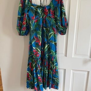 FARM rio Blue Floral Dress